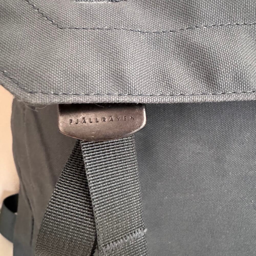 Fjällräven Foldsack No 1 Backpack Blue Foldover Style G-1000 Water Resistant Bag - Picture 2 of 10